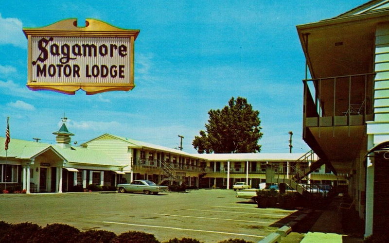 Sagamore Motor Lodge - Old Postcard